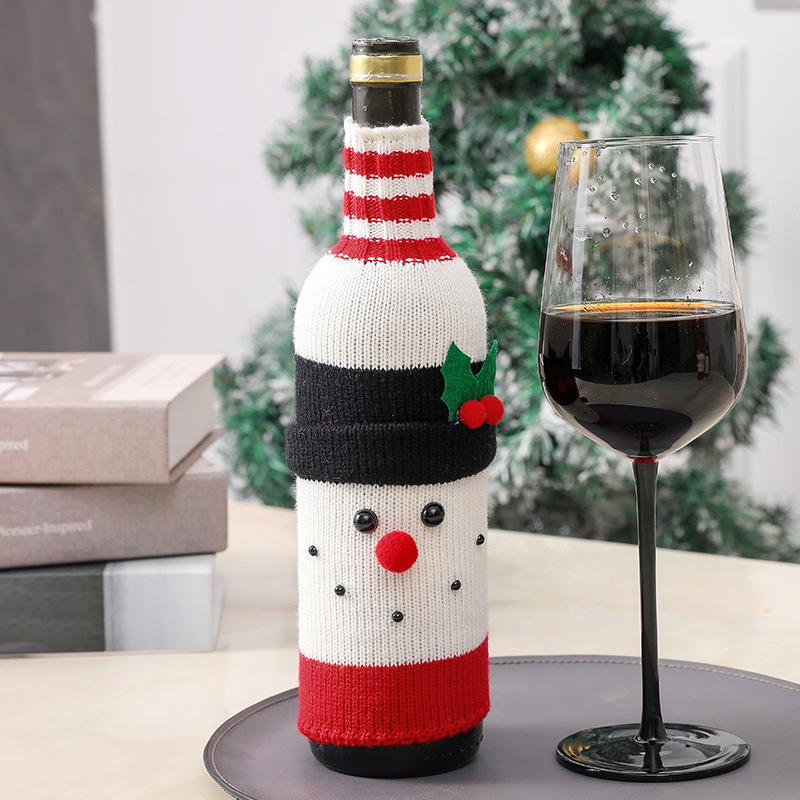 Christmas Knitted Wine Bottle Cover