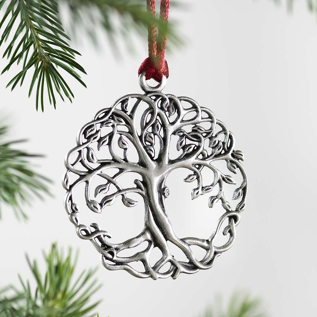 Solid Pewter Christmas Tree Ornament - BUY 5 FREE SHIPPING
