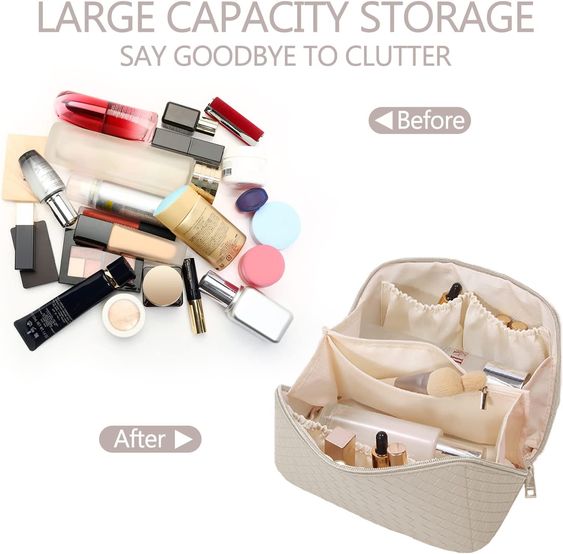 Large capacity travel cosmetic bag