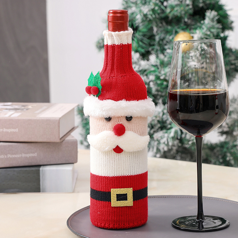Christmas Knitted Wine Bottle Cover
