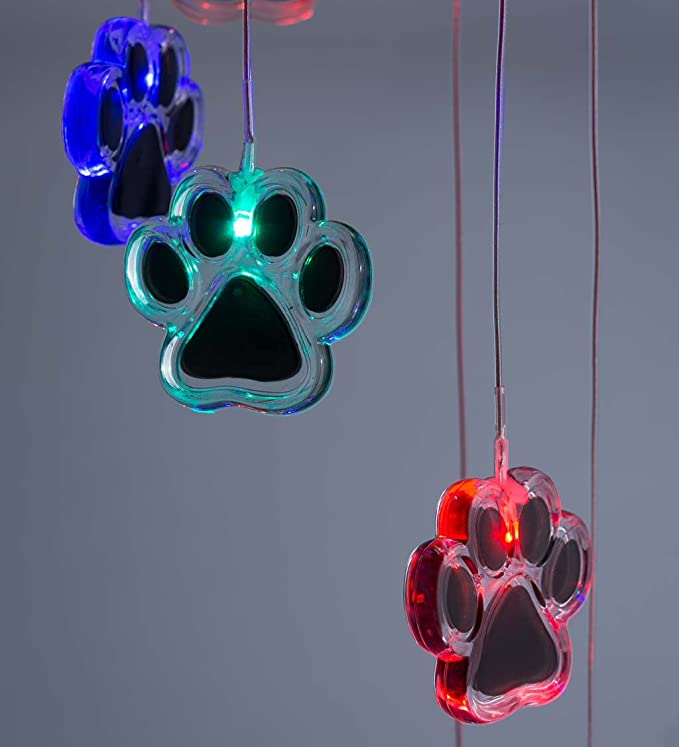😊Paw Prints Solar Wind Chime💕