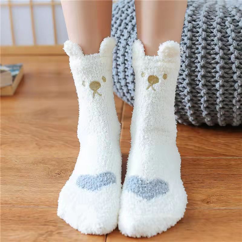 Warm & Fuzzy Cartoon Animal Socks