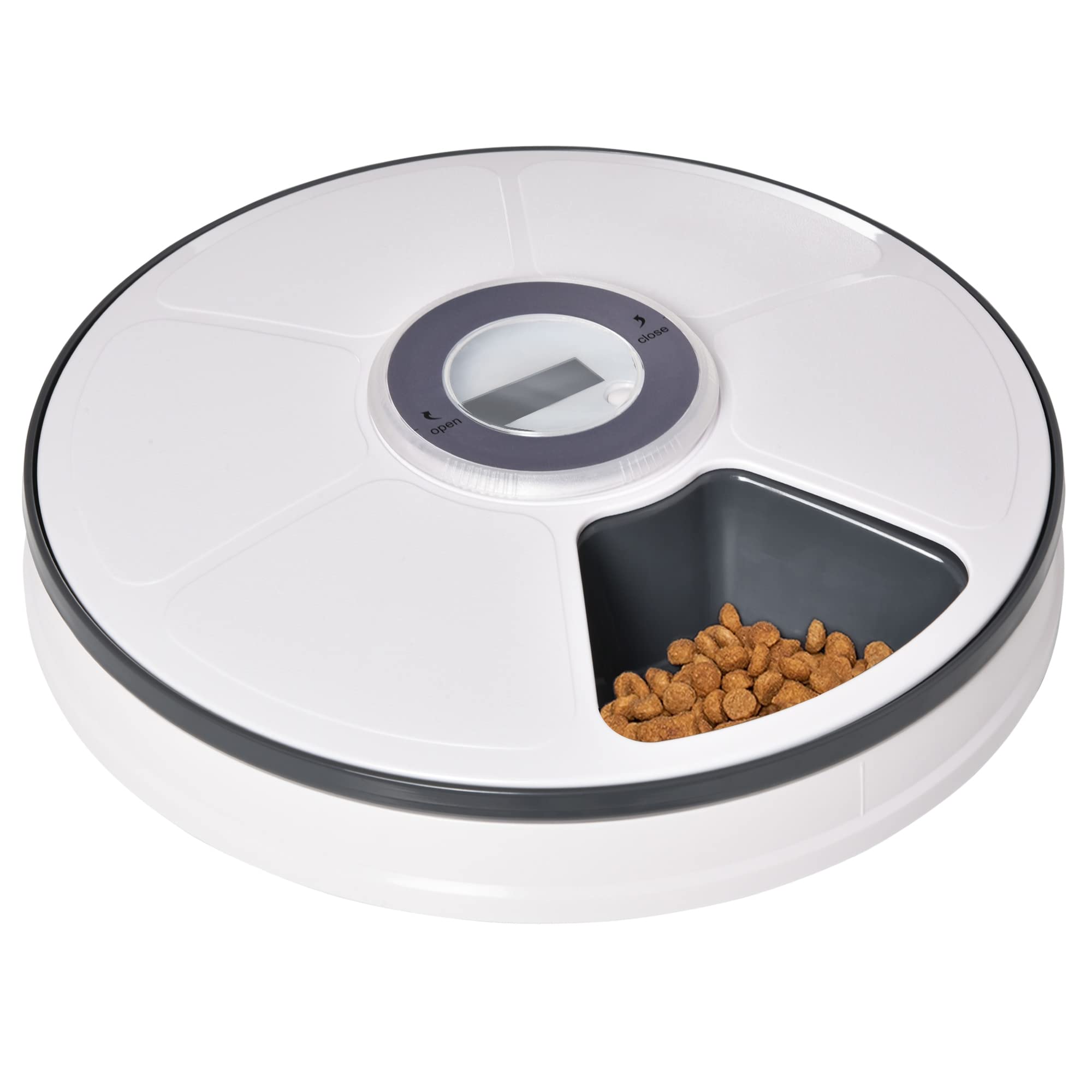 🎉Big Sale -40% OFF🎉Auto Pet Timing Feeder 6 Grids Dispenser with Mus