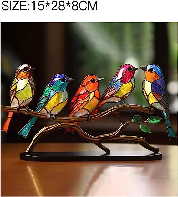 💥Buy 3 Get 30 OFF🌈Stained Glass Birds on Desktop Ornaments 🕊️