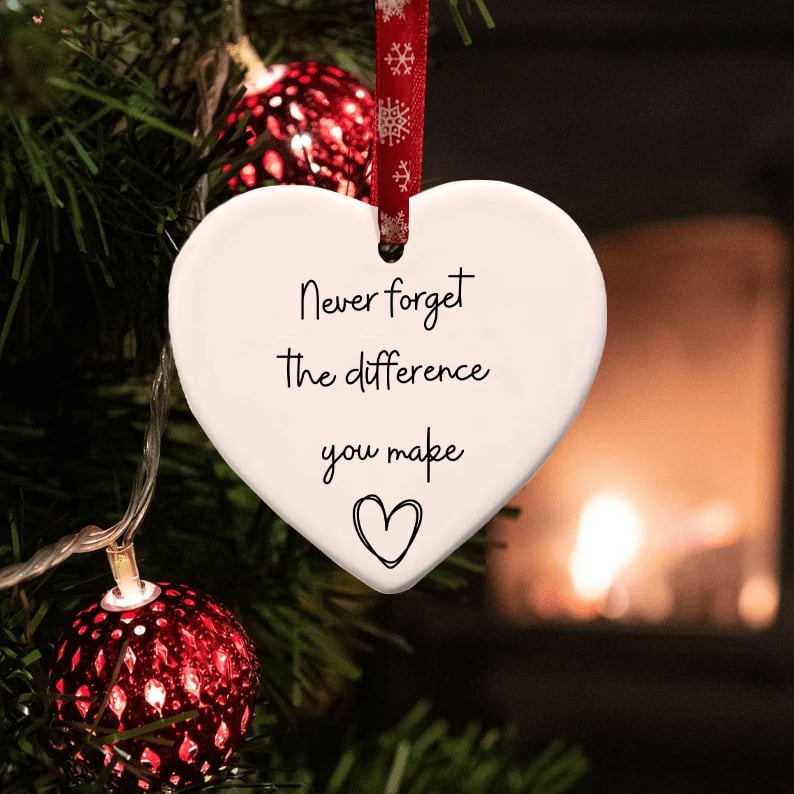 Christmas Heart Hanging Ornament🎅