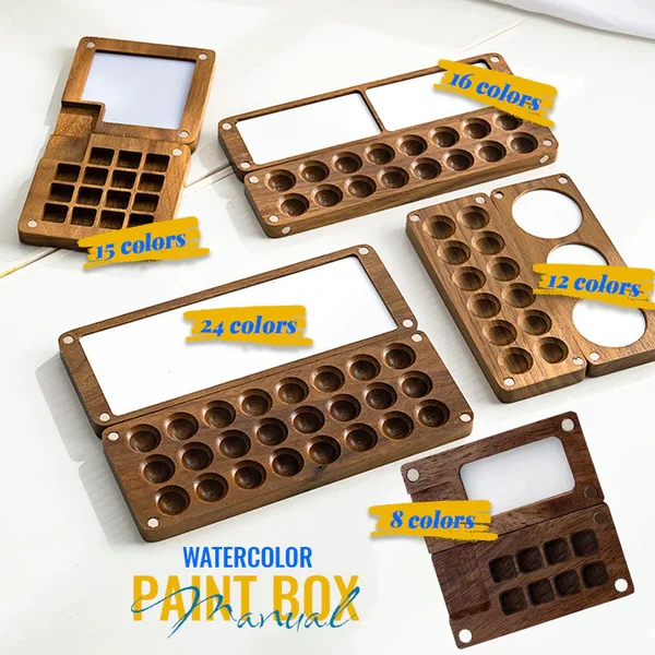 Portable Walnut Watercolor Palette🎨