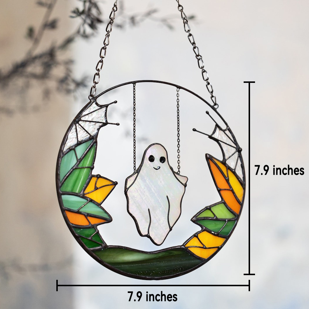 【Halloween Hot-Sale 50% OFF】Funny Halloween Ghost Suncatcher