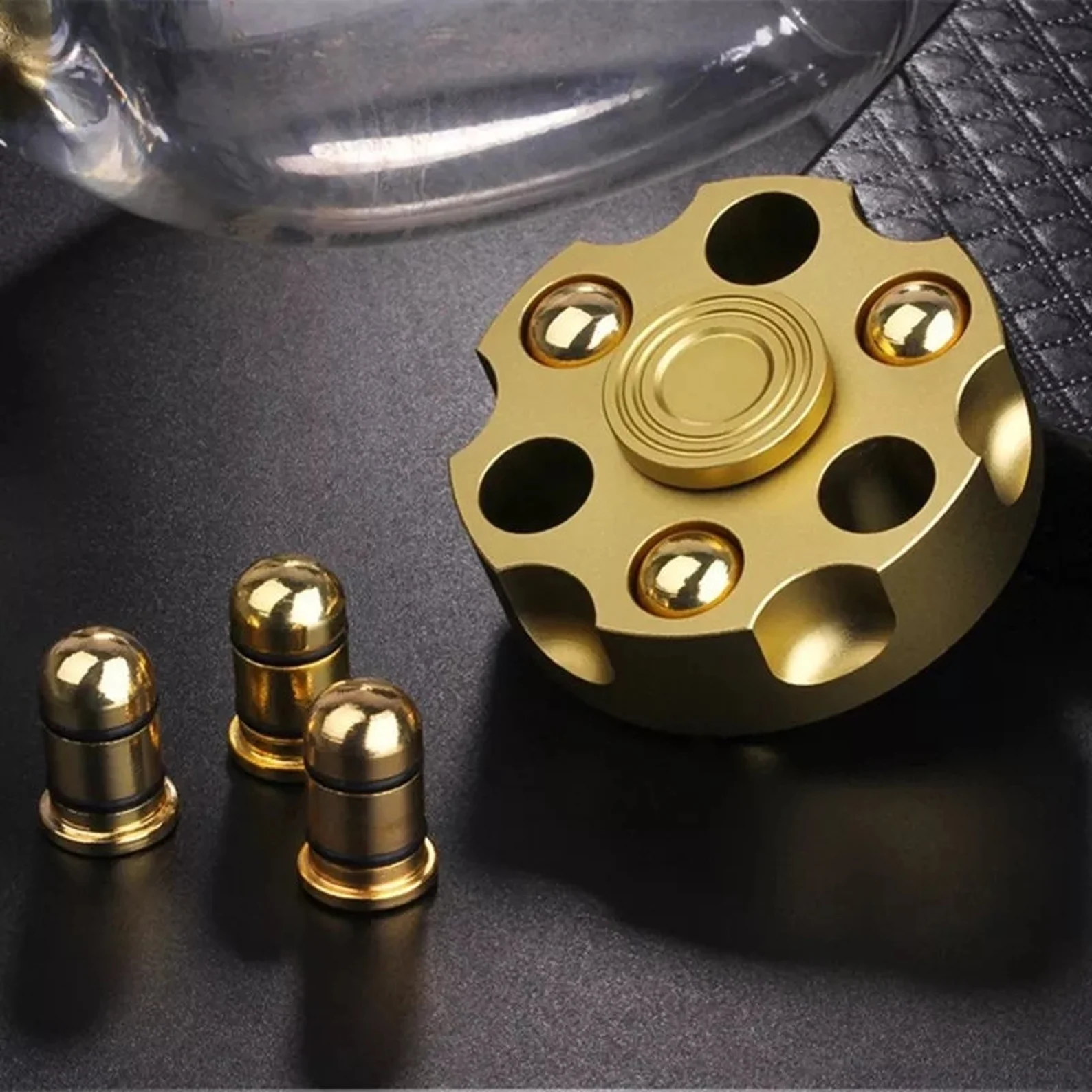 Mind Relax Spinner Revolver Fidget Spinner With 6 Bullets