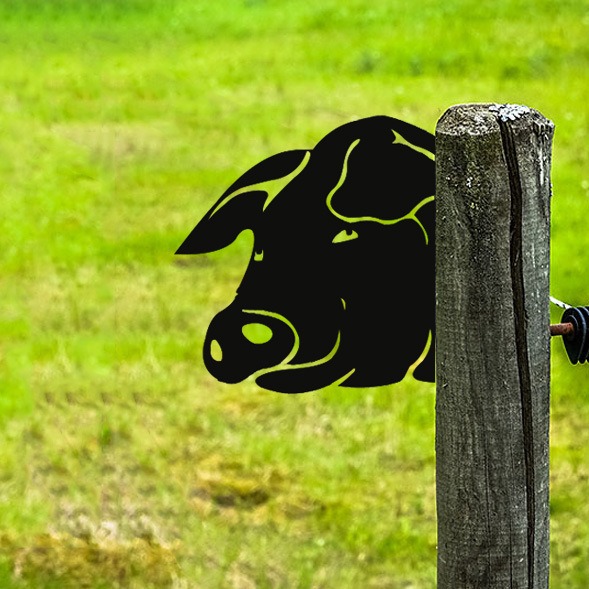 Farm Peeping Animal Metal Art