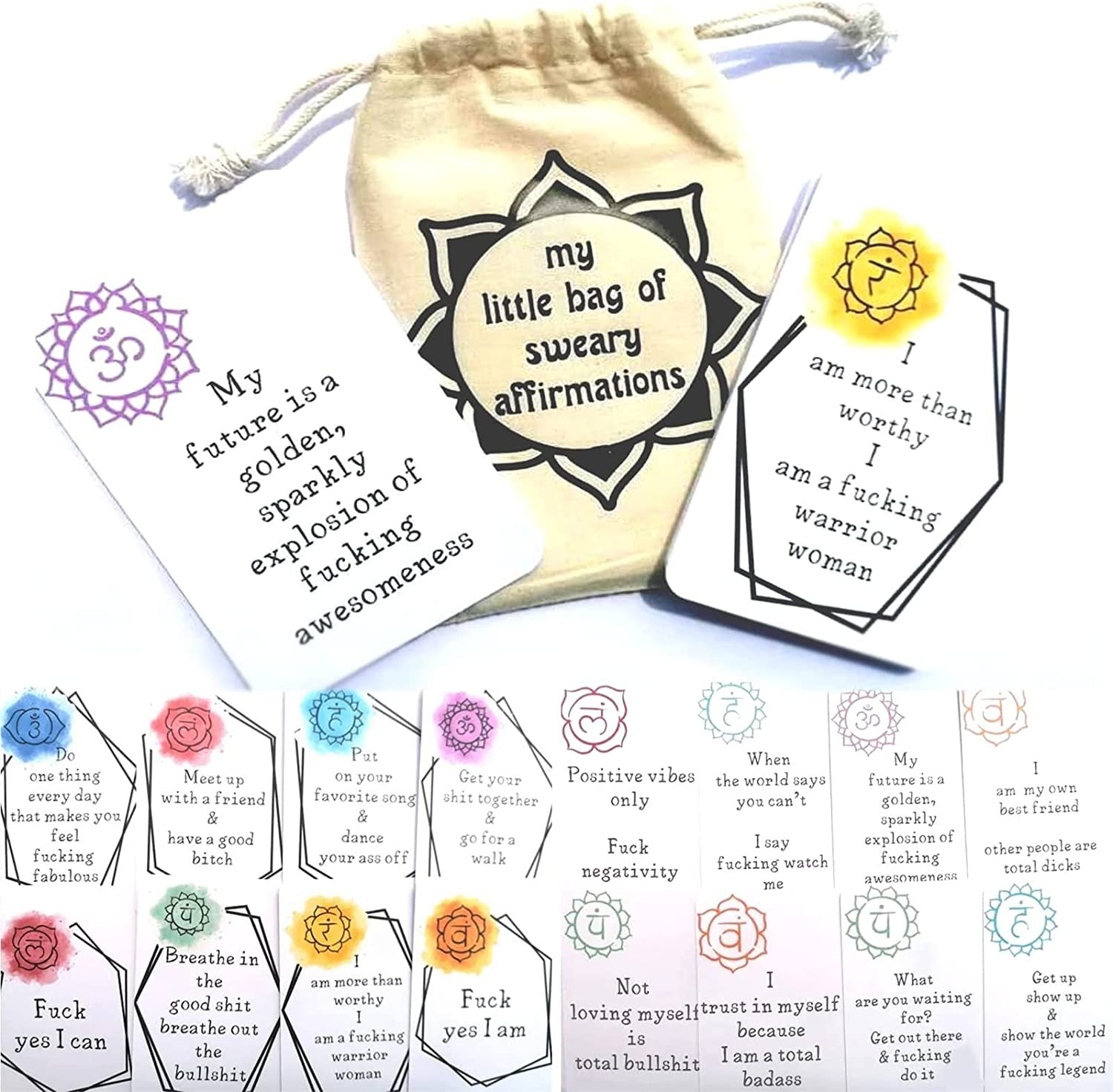 🎁Funny Affirmation Card Gift With Storage Pouch