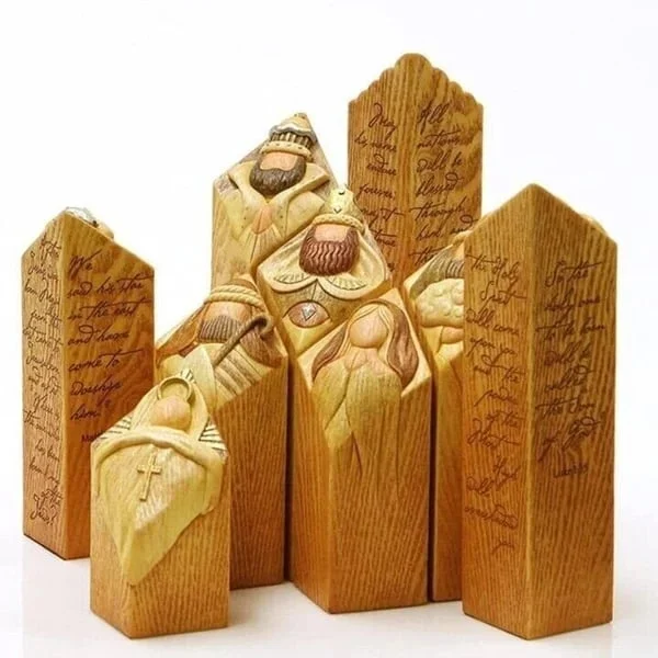 Heaven Nativity Tree Pillar Statues