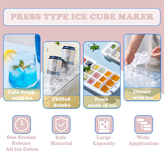 Press type Ice Cube Maker