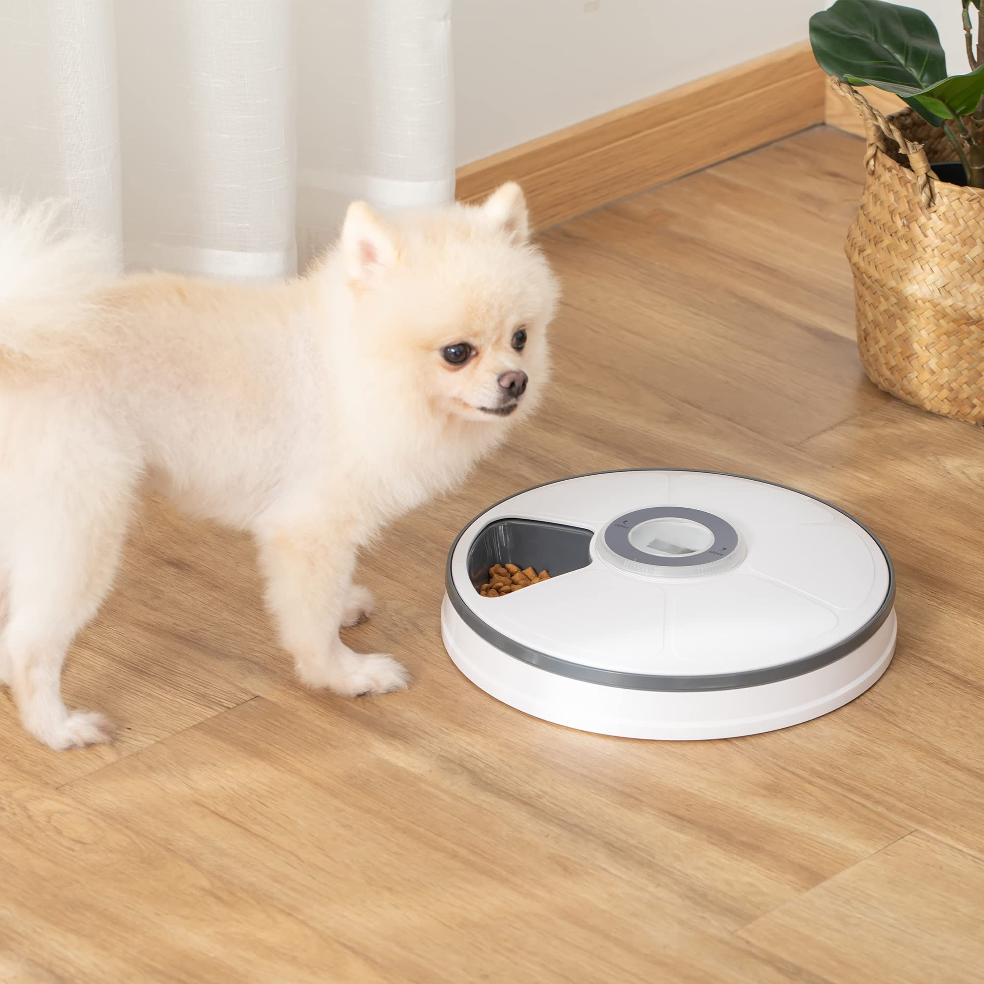 🎉Big Sale -40% OFF🎉Auto Pet Timing Feeder 6 Grids Dispenser with Mus