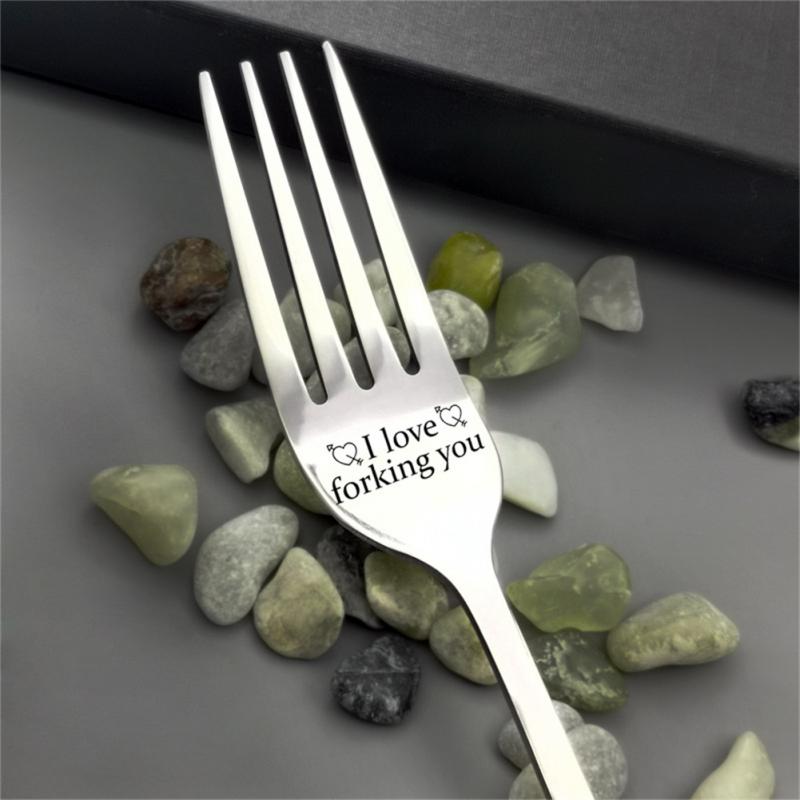 Long handle stainless steel blessing dinner fork