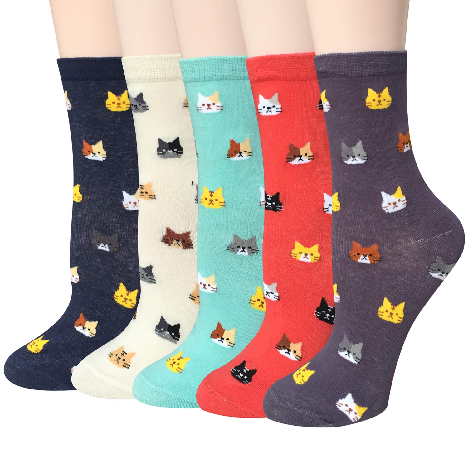 5 Pairs Womens Funny socks