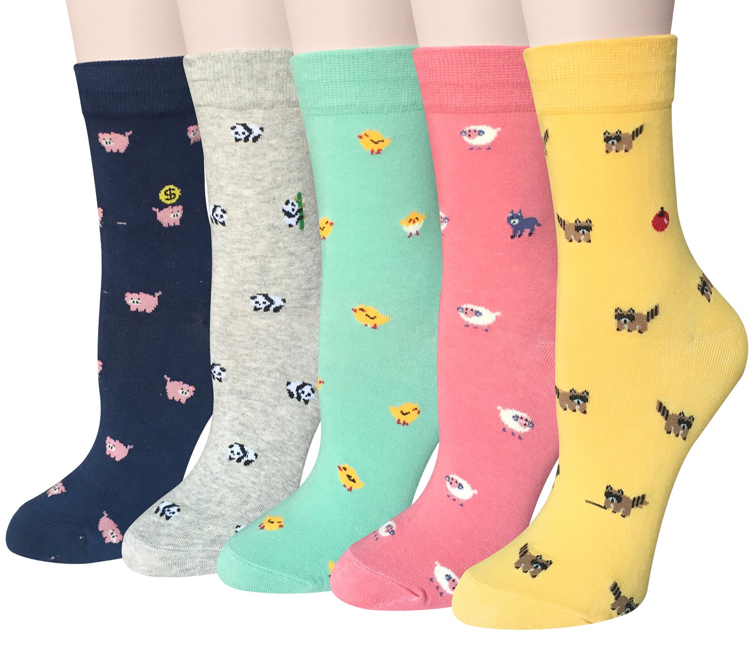 5 Pairs Womens Funny socks