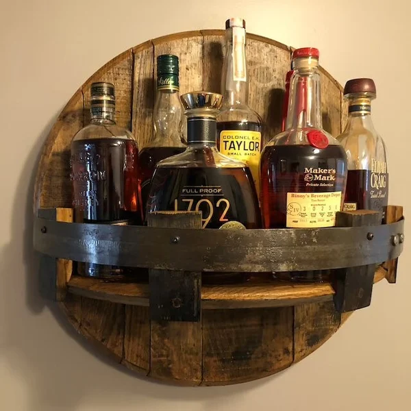 🍻Bourbon Whiskey Barrel Shelf