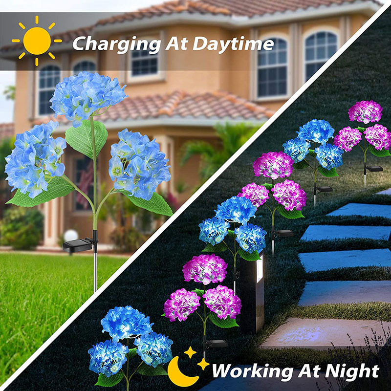 Solar Hydrangea Flower Lights