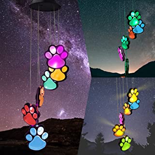 😊Paw Prints Solar Wind Chime💕