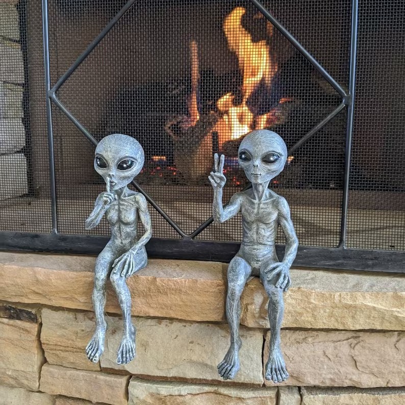 UFO Garden Alien Statues