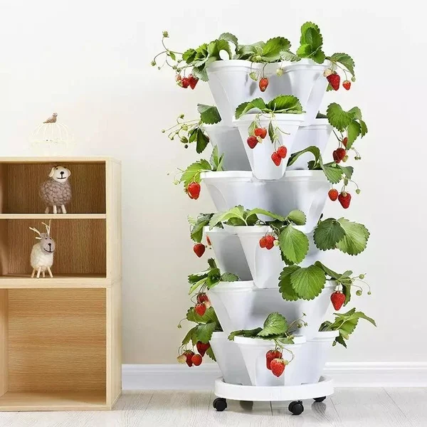 🔥Mother's Day Hot Sale 40% OFF🔥Stand Stacking Planters Strawberry Planting Pots