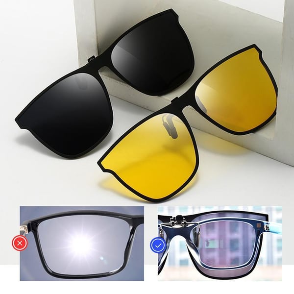 (🔥HOT SALE-40% OFF) New Polarized Clip-on Flip Up Sunglasses