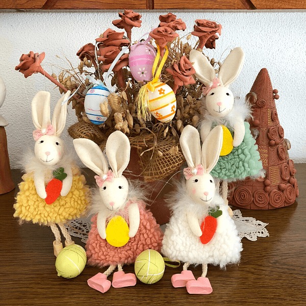 Handmade Easter Bunnies Set-4PCS