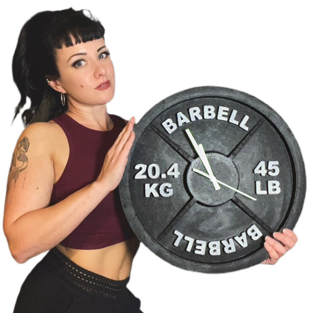 45 lb Barbell Weight Fitness Clock