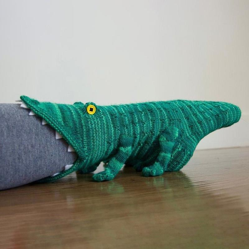 🎅Christmas Pre Sale- 3D Knit Crocodile Socks