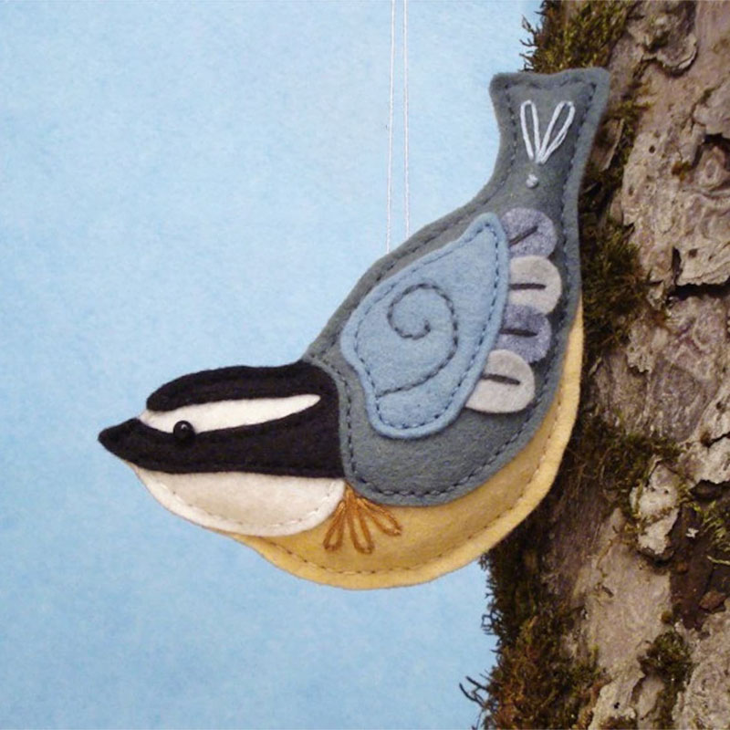 Felt Bird Christmas Ornament