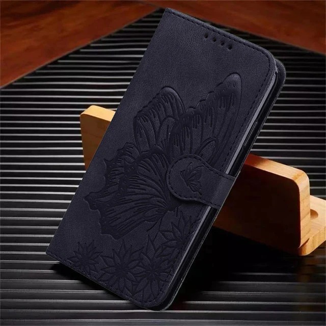 Butterfly Leather Flip Case For Samsung Phones