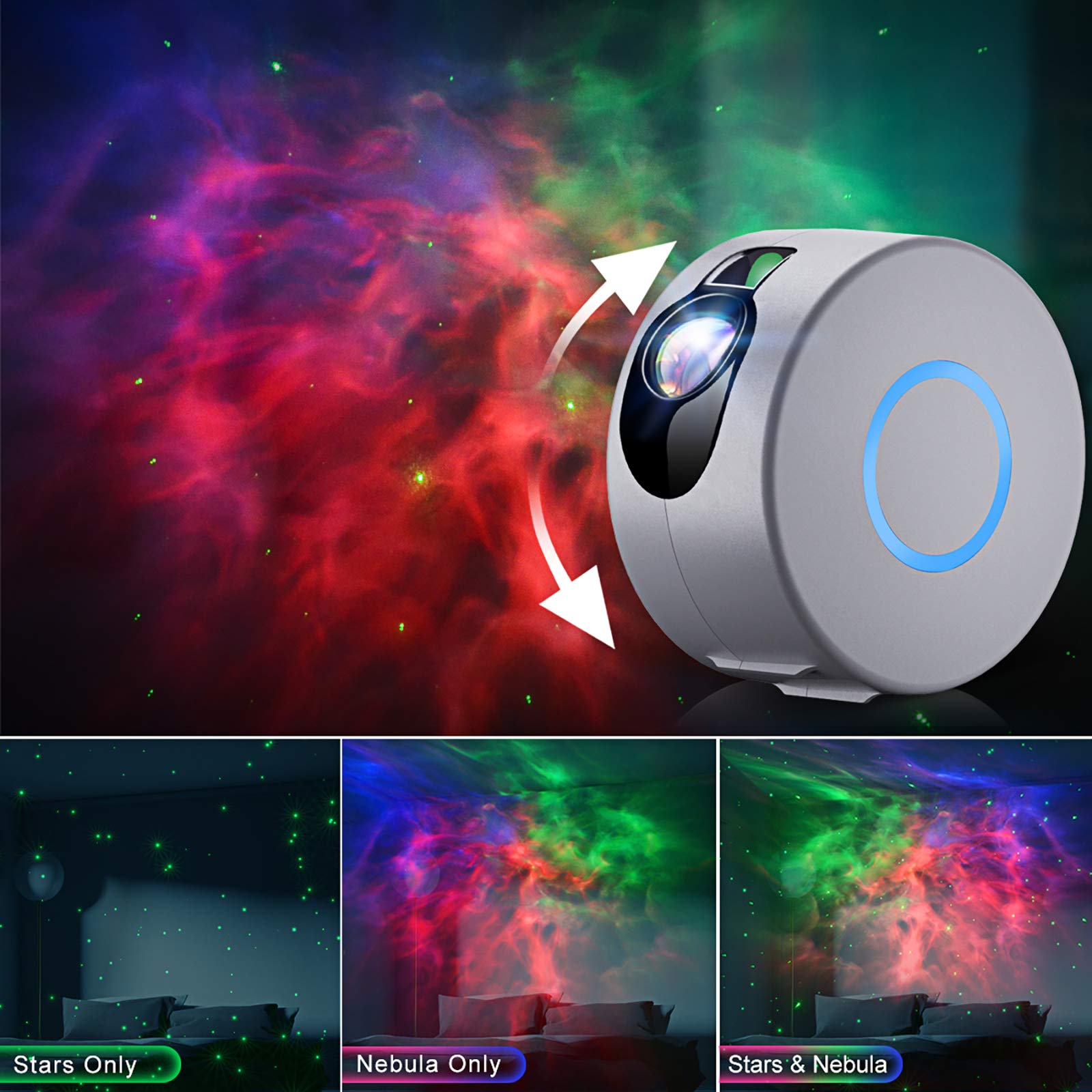 🌌LED Galaxy Projector Light with Nebula