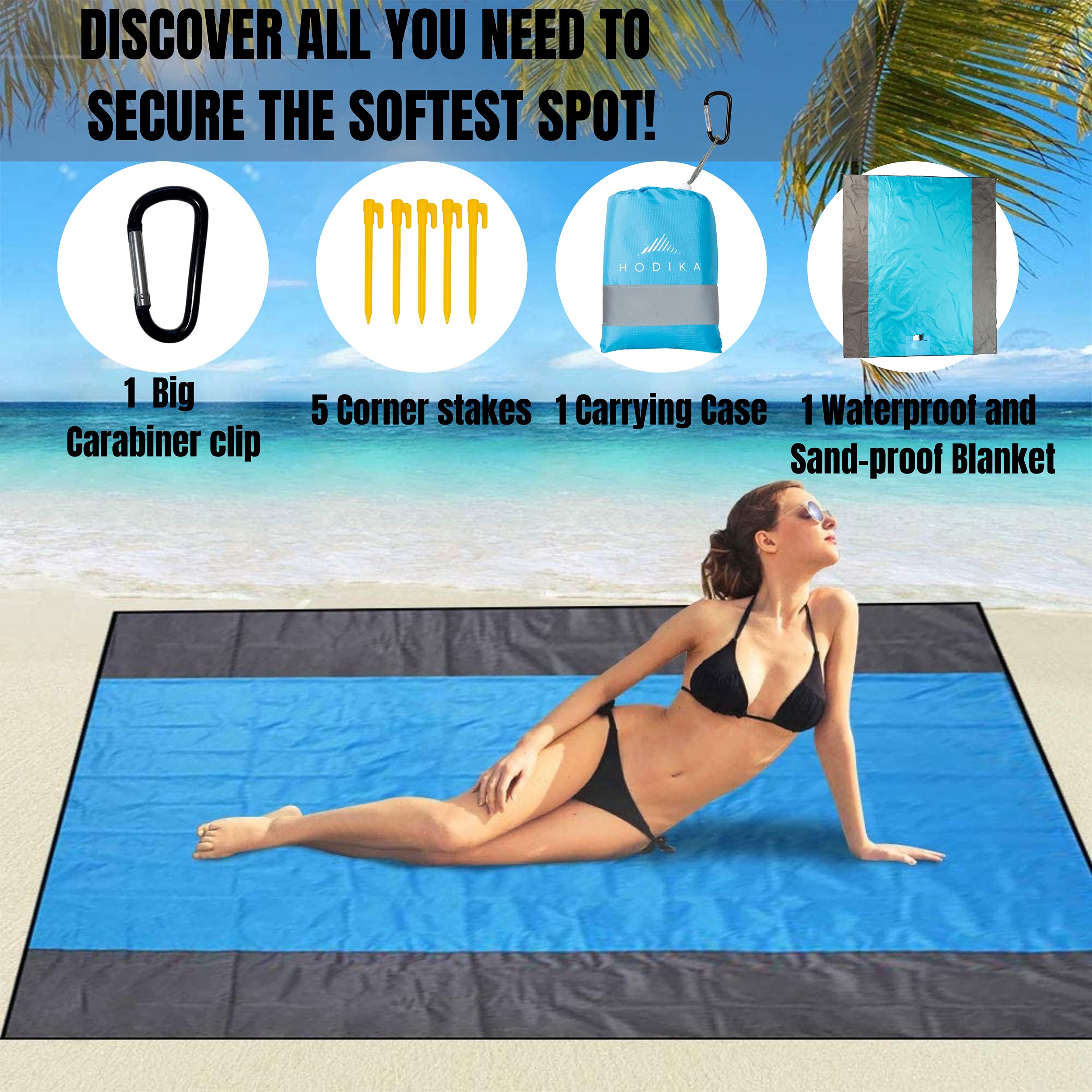 🔥SUMMER HOT SALE-Lightweight Sandproof Beach Blanket