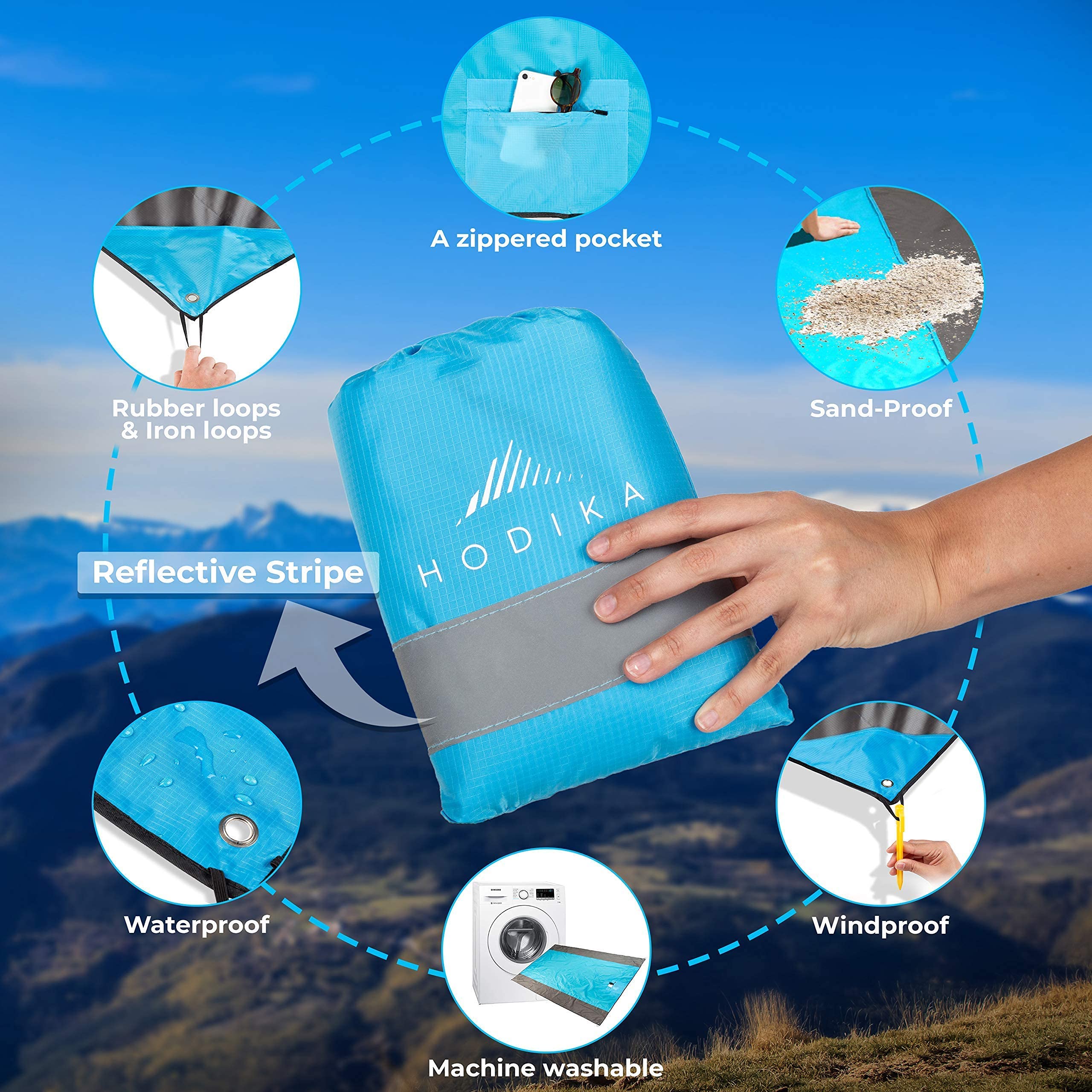 🔥SUMMER HOT SALE-Lightweight Sandproof Beach Blanket