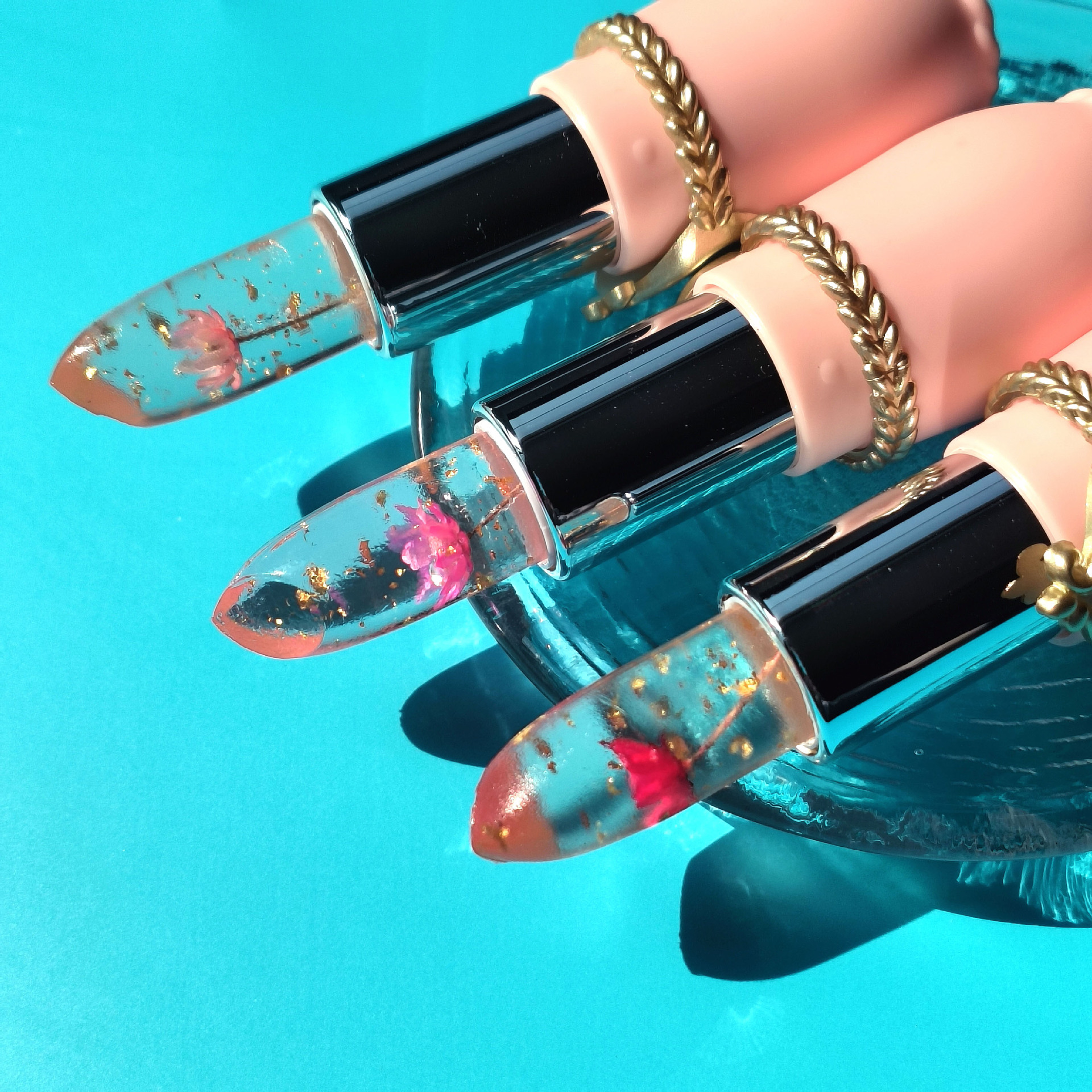 Crystal Jelly Flower Color Changing Lipstick💄