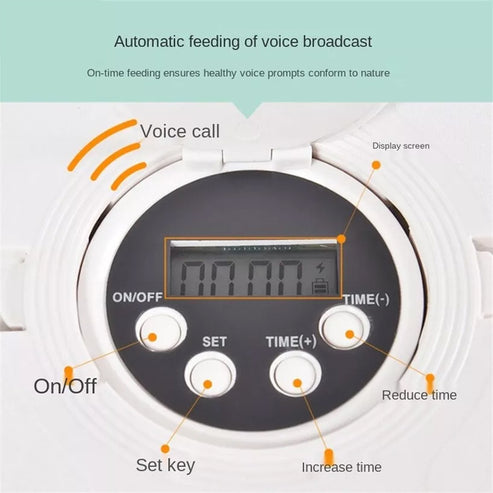 🎉Big Sale -40% OFF🎉Auto Pet Timing Feeder 6 Grids Dispenser with Mus