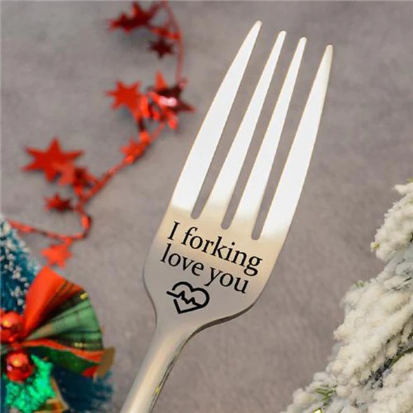Long Handle Stainless Steel Blessing Dinner Fork