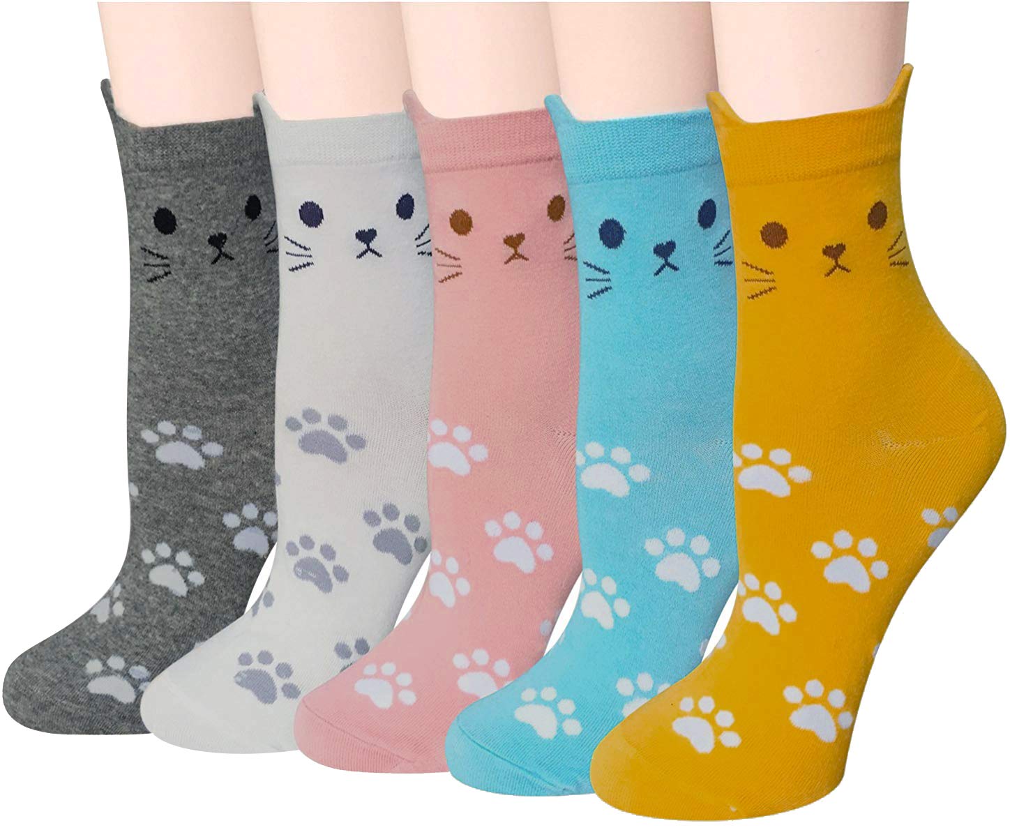 5 Pairs Womens Funny socks