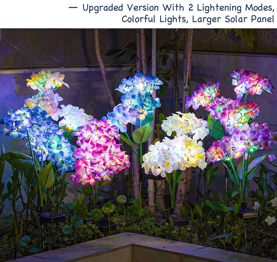 Solar Hydrangea Flower Lights