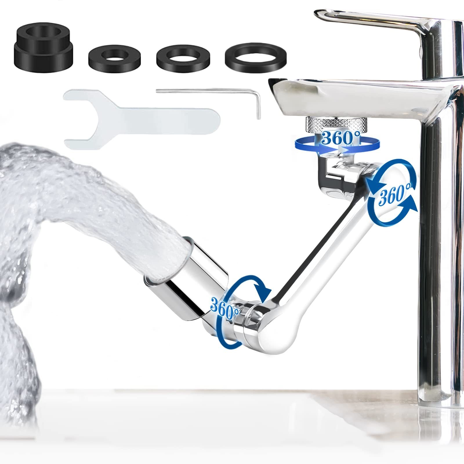 👍Rotating 1080° robotic arm faucet (universal model)
