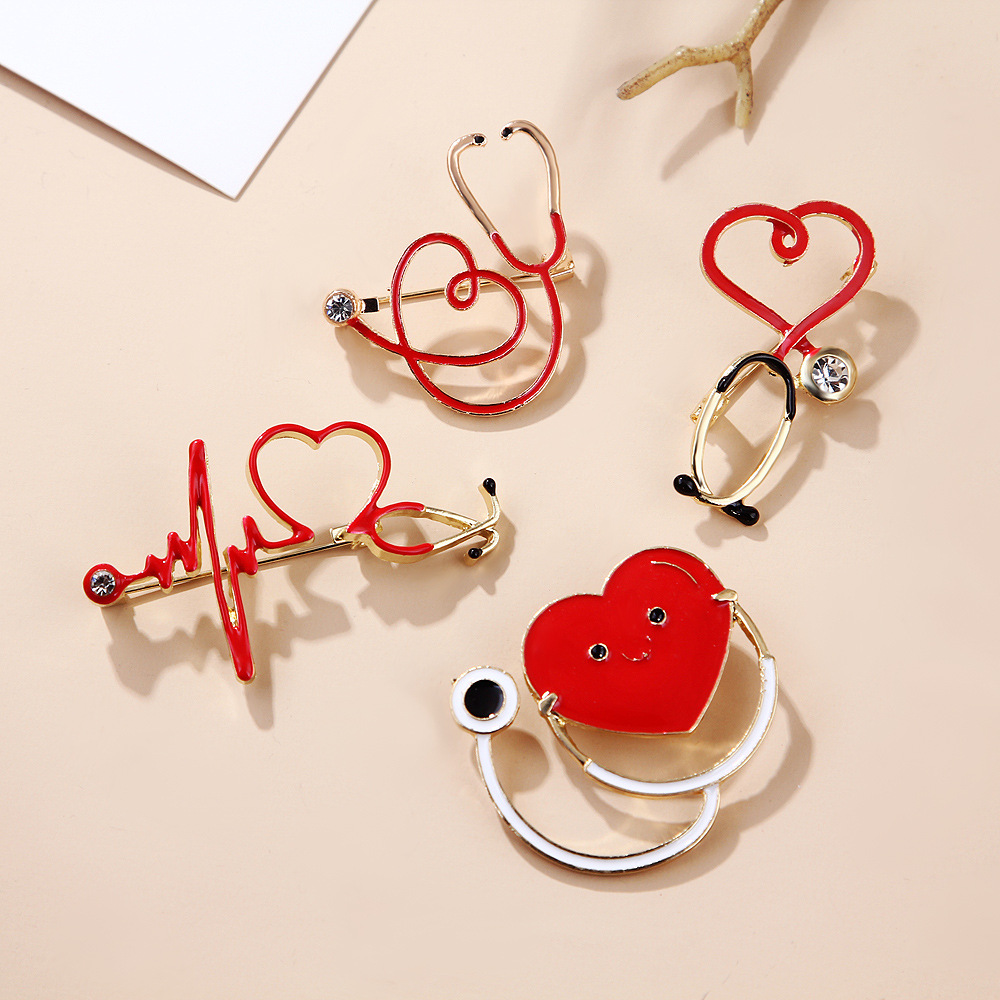 nurse-heartbeat-stethoscope-brooch