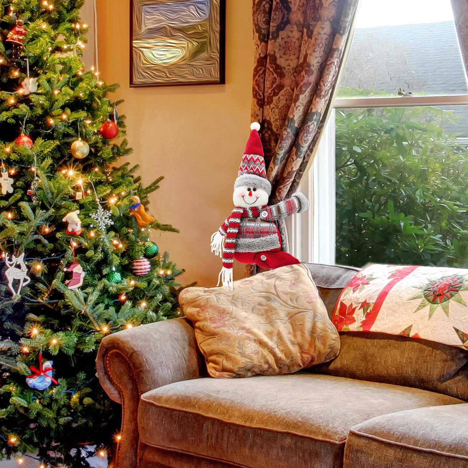 🎀Christmas Curtain Buckle Christmas Window Decorations for Living Room Bedroom Home Decor 