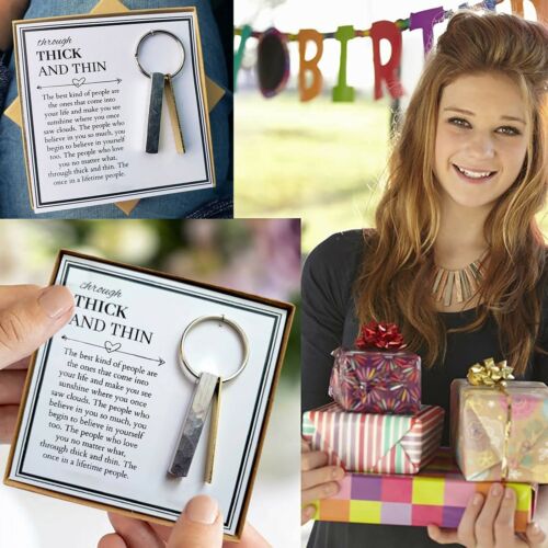 Through Thick and Thin Keychain - Best Friend Gift