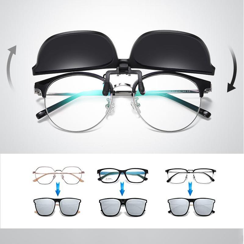 (🔥HOT SALE-40% OFF) New Polarized Clip-on Flip Up Sunglasses