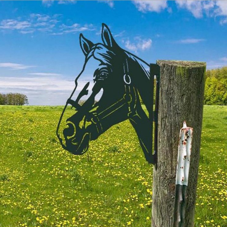 Farm Peeping Animal Metal Art