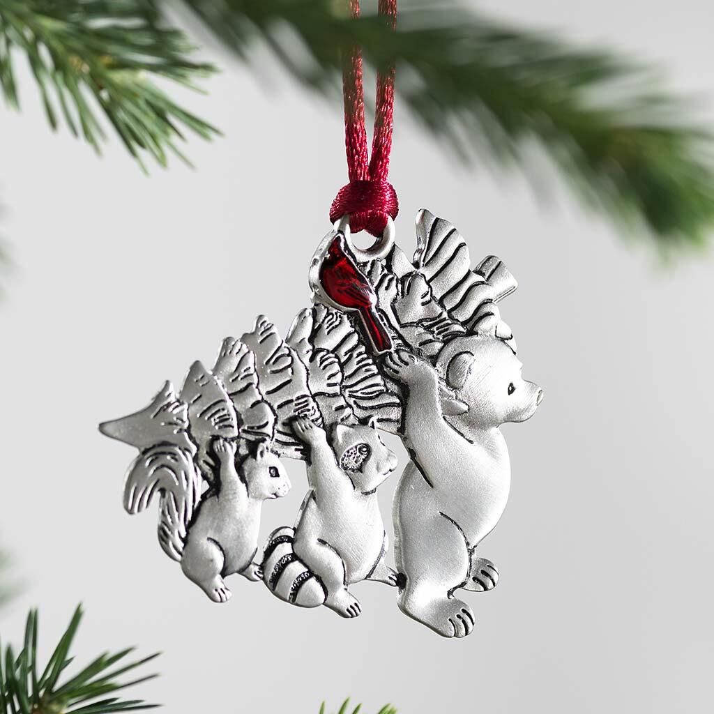Solid Pewter Christmas Tree Ornament - BUY 5 FREE SHIPPING