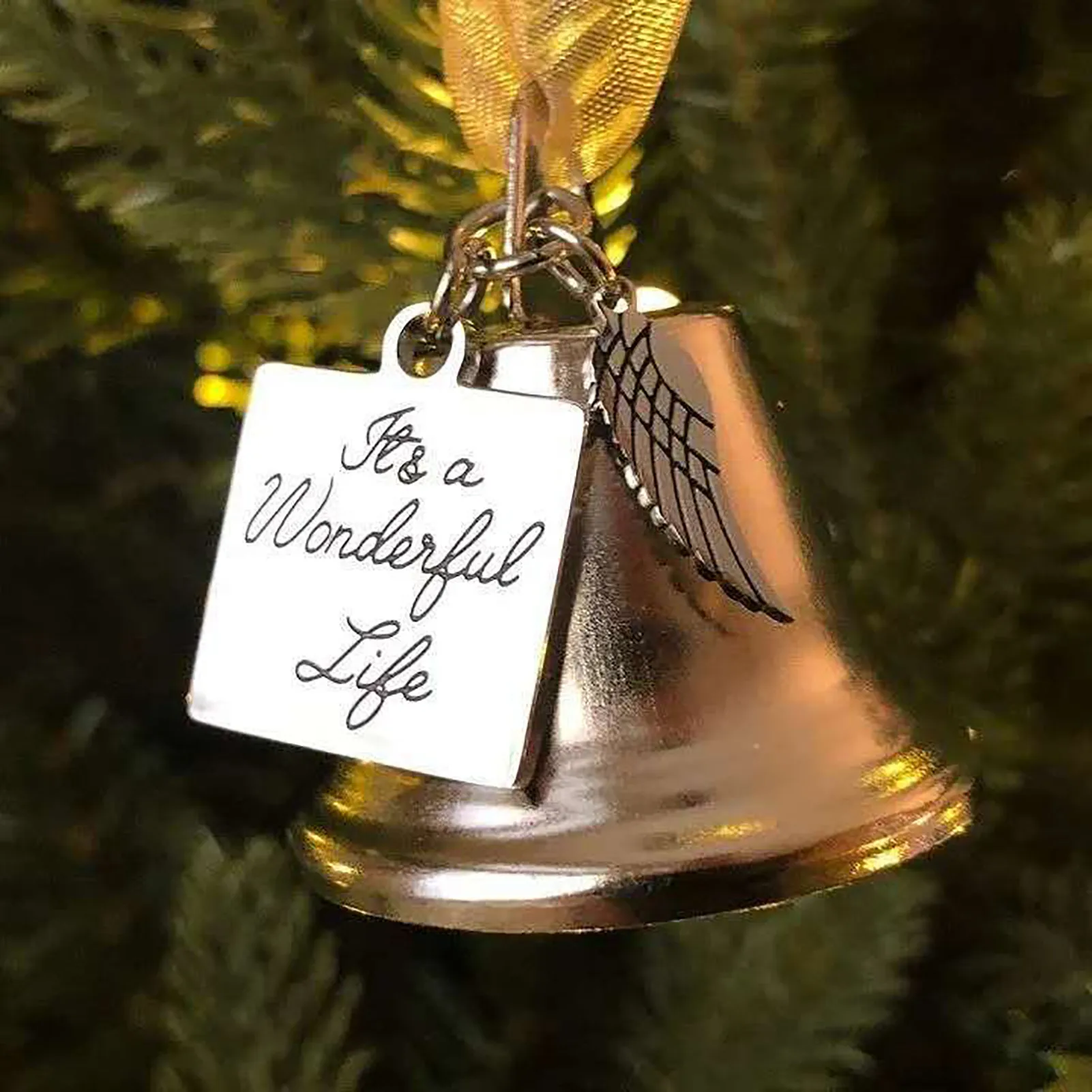 🎄Christmas Ornaments Angel Wings Bell--Memorial Christmas Gift