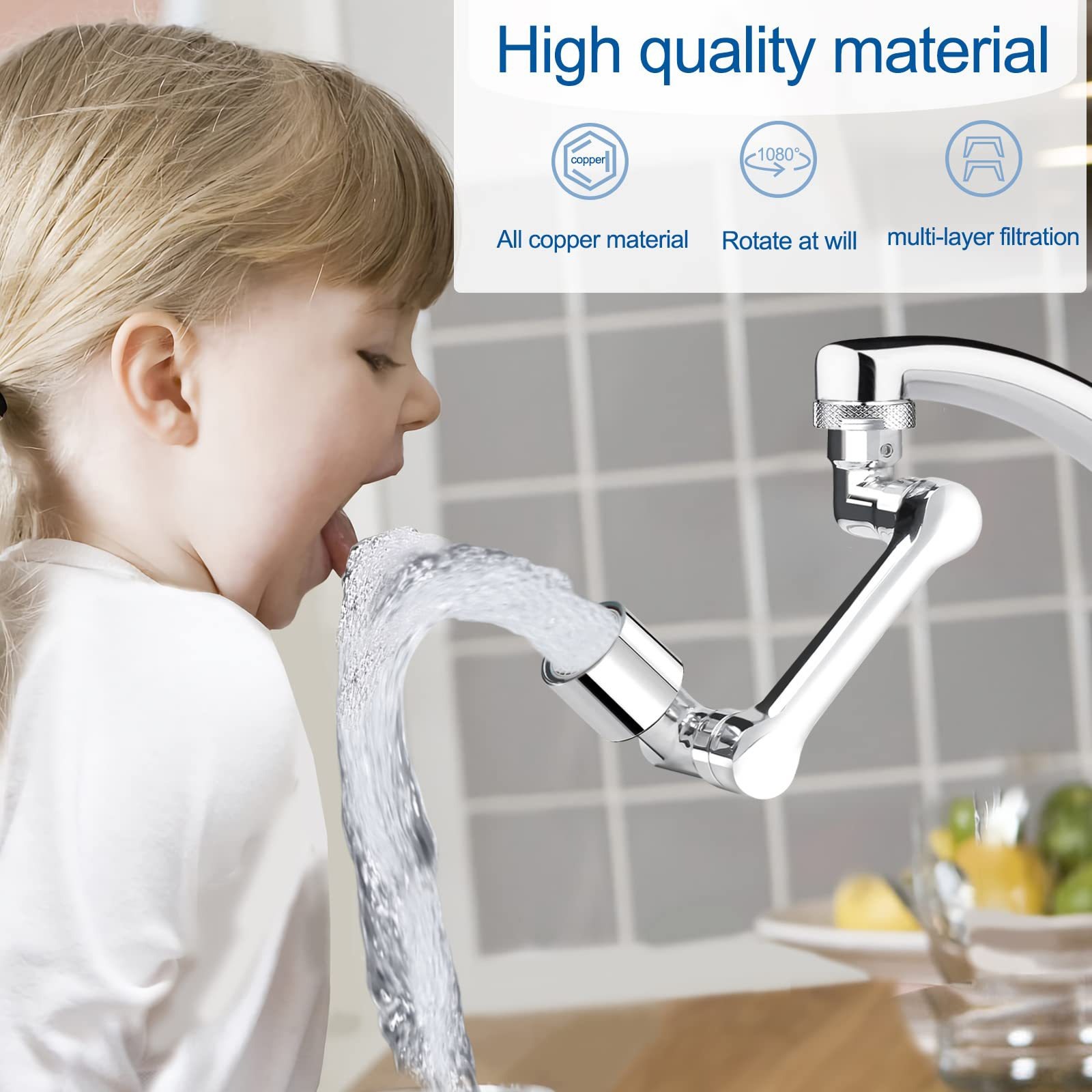 👍Rotating 1080° robotic arm faucet (universal model)