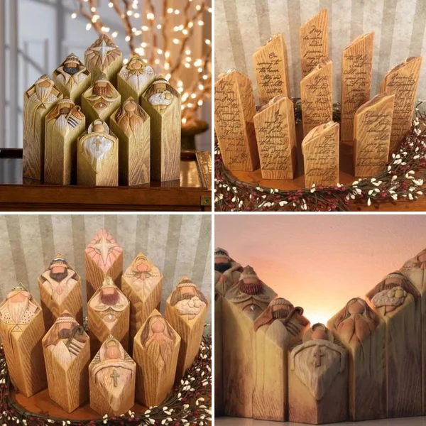 Heaven Nativity Tree Pillar Statues