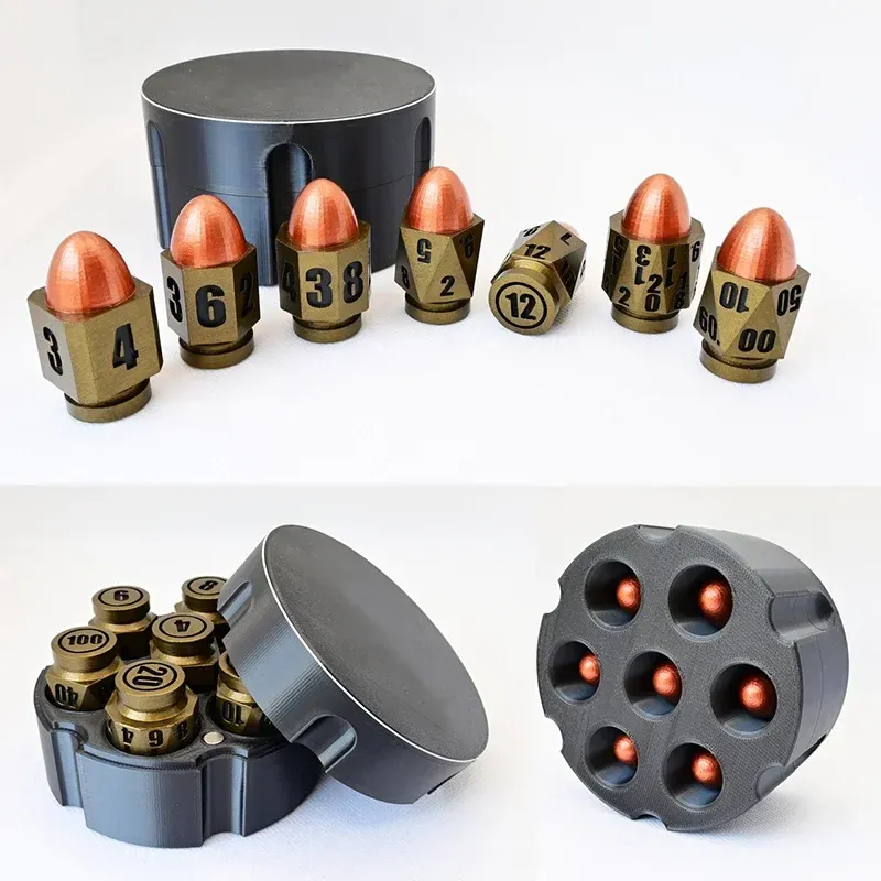 Bullet Shaped Polyhedral Dice Set🎲 (7 PCS)